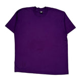 Slater Machine Screen Stars Single Stitch T-Shirt - 2XL Purple Cotton Blend