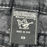 Made In Usa True Religion Skinny Jeans - 29W UK 8 Black Cotton Blend