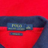 Polo Summer Classic Ralph Lauren Striped Polo Shirt - Large Navy Cotton