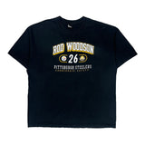 Pittsburgh Steelers Reebok T-Shirt - XL Black Cotton