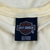 Harley Davidson Graphic Tank Top - Large Yellow Cotton