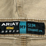 Ariat Slim Carpenter Trousers - 36W 31L Brown Cotton