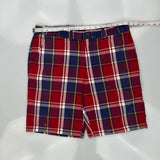 Tommy Hilfiger Checked Chino Shorts - 36W 9L Yellow Cotton