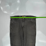 Carhartt Double Knee Carpenter Pants - 38W 32L Gray Cotton