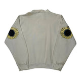 Sunflower Tultex Floral Sweatshirt - XL Blue Cotton Blend