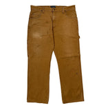 Dickies Carpenter Trousers - 36W 30L Brown Cotton Blend