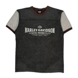 Smoky Mountain Harley Davidson Graphic T-Shirt - Medium Brown Cotton