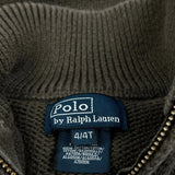 Age 4 Polo By Ralph Lauren 1/4 Zip - XS Brown Cotton