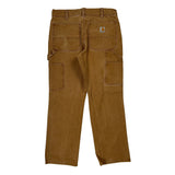 Carhartt Double Knee Carpenter Pants - 32W 30L Brown Cotton