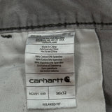 Carhartt Carpenter Trousers - 35W 32L Grey Cotton Blend