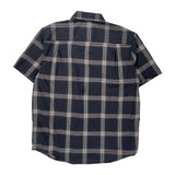 Carhartt Checked Short Sleeve Shirt - Large Blue Cotton