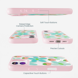 Clear Berry Belle iPhone 17 Case With Petal Pink Ridge (MagSafe included)
