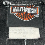 Racine, Wisconsin Harley Davidson Graphic Hoodie - Medium Gray Cotton Blend