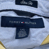 Tommy Hilfiger Slim Fit Polo Shirt - Large Yellow Cotton