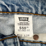 Levis 550 Jeans - 32W 34L Light Wash Cotton