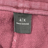 Armani Exchange Joggers - Large Burgundy Cotton Blend