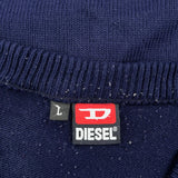 Diesel Spellout Sweater - Large Navy Cotton