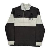 All-England Football Series 1839 Ralph Lauren Striped Rugby Shirt - Large Gray Cotton