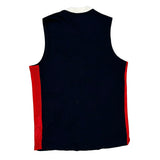 Vintage Armani Exchange Spellout Vest - Small Navy Cotton