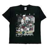 Single Stitch Anaheim Ducks Pro Player Graphic T-Shirt - XL Black Cotton