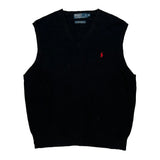 Polo By Ralph Lauren Sweater Vest - XL Black Cotton