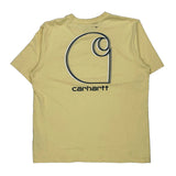 Carhartt Graphic T-Shirt - Large Yellow Cotton