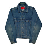 Wrangler Denim Jacket - Small Blue Denim
