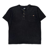 Dickies Henley T-Shirt - XL Black Cotton
