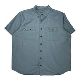 Carhartt Tall Short Sleeve Shirt - 3XL Blue Cotton