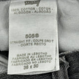 Levis 505 Jeans - 36W 30L Gray Cotton