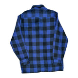 Woodland Checked Flannel Shirt - Medium Blue Acrylic