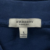 Burberry London Polo Shirt - Large Blue Cotton