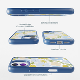 Clear Blossom Trail iPhone 17 Case With True Blue Ridge (MagSafe included)