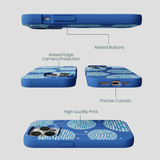 Electric Blue Blue Groove iPhone 14 Pro Case
