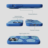 Electric Blue Blue Groove iPhone 15 Pro Case