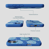 Electric Blue Blue Groove iPhone 16 Case