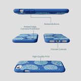 Electric Blue Blue Groove iPhone 6/6s/7/8/SE Case