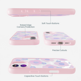 Clear Blush Bloom iPhone 17 Case With Petal Pink Ridge (MagSafe included)
