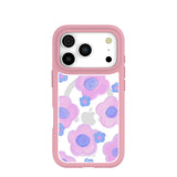 Clear Blush Bloom iPhone 17 Pro Case With Petal Pink Ridge (MagSafe included)