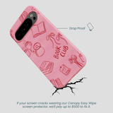 Bubblegum Pink Book Club Google Pixel 10 Pro XL Case