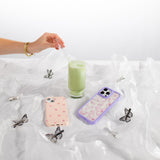 Clear Butterfly Effect iPhone 15 Pro Max Case With Lavender Ridge