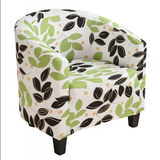 Anyseat White Leaf Chair Cover – Plain Dustproof Tub Slipcover for Home Décor