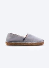 Barceloneta Ash Grey Canvas Slip On Women Espadrille Flat