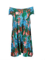 Bat Sleeve Dress in Paint Swirl Print