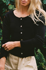 Organic Rib Cardigan