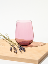 RESERVE 16oz Stemless Wine Color Series Tritan™ Copolyester Glass Blush