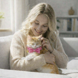 Anypet Stylish Pink Cat Collar – Small Size with Safety Buckle, Bell & Durable Strap