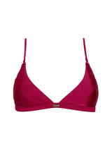 Havana Triangle Bikini Top - Bordeaux Shine