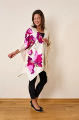 ORGANIC SILK KIMONO- FALLEN LEAF