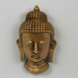 Buddha Solid Brass Mask Wall Hanging 5.5"